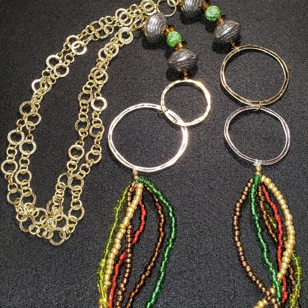New J.Marie Signature Necklace Gold and Multi